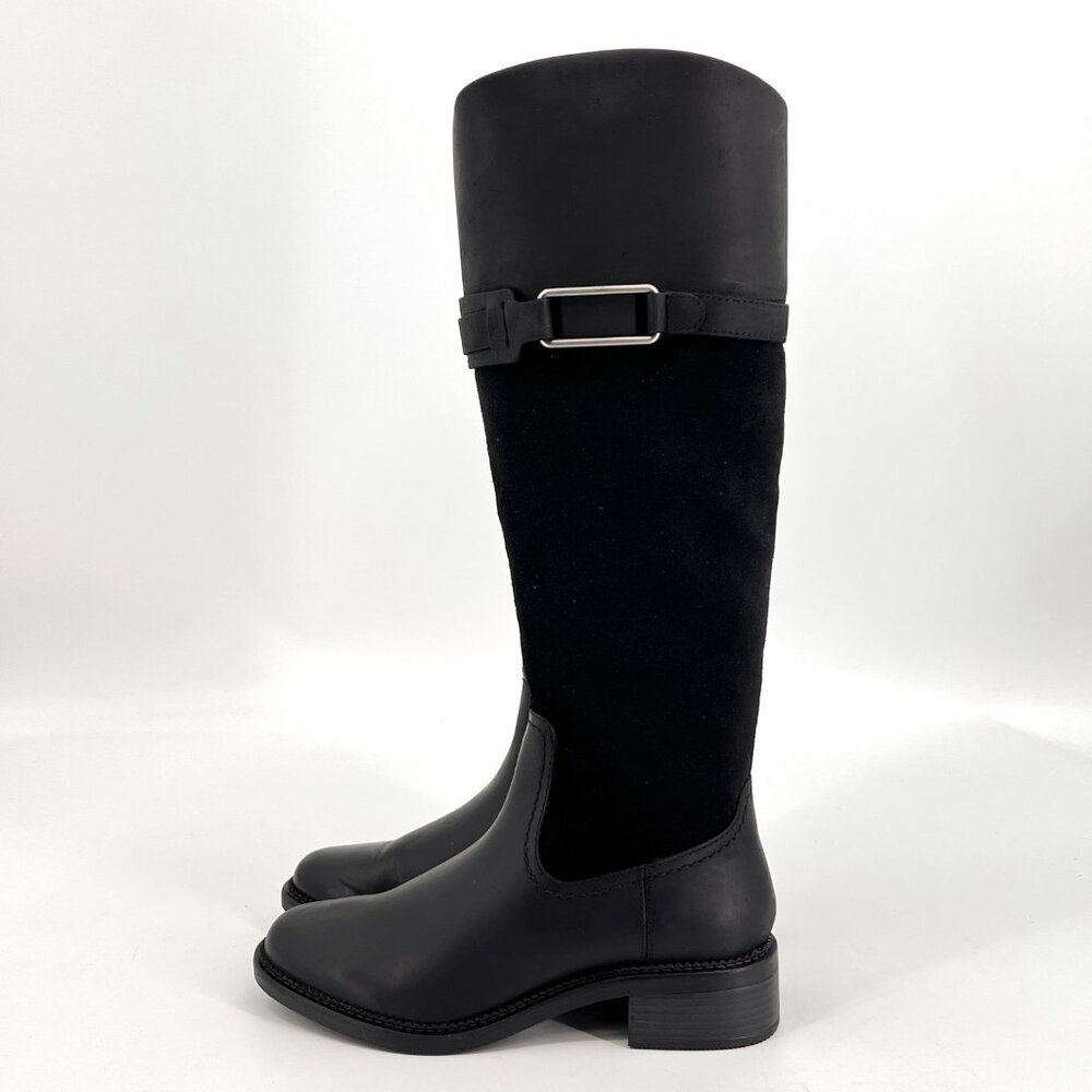Clarks Women's Collection Maye Carly Tall Boots Size 8 -Black Leather - Picture 5 of 11